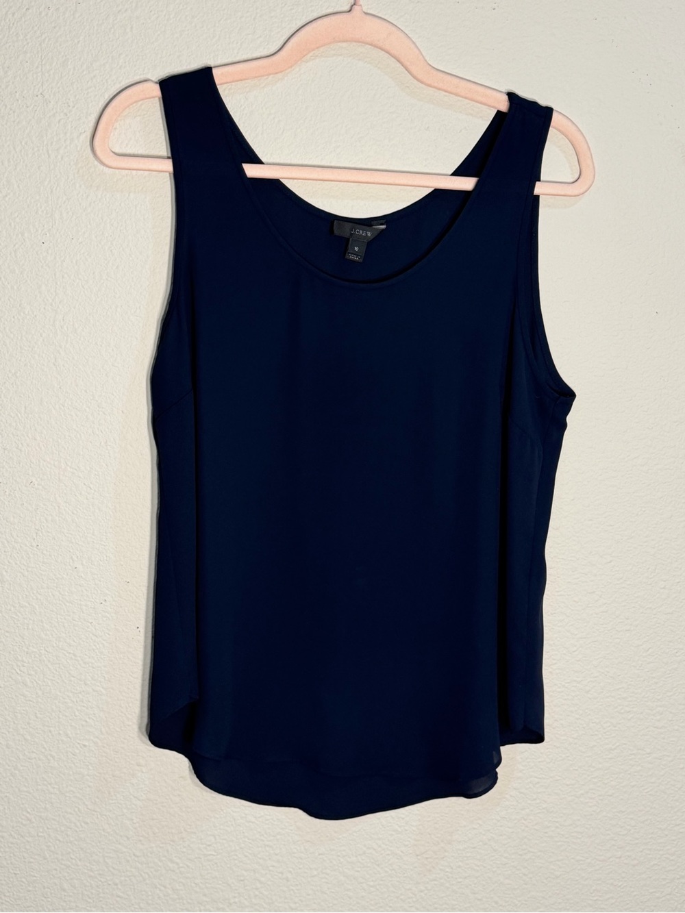 J Crew Navy Sleeveless Scoop Neck Tank Top